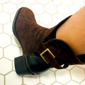 Chanel Boots  Women  Brown Suede